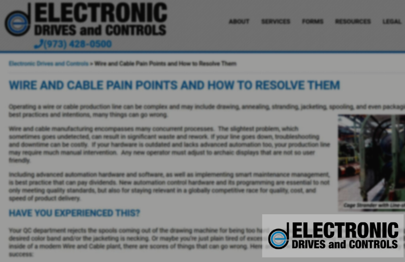 Electronic Drives and Control Wire and Cable blog